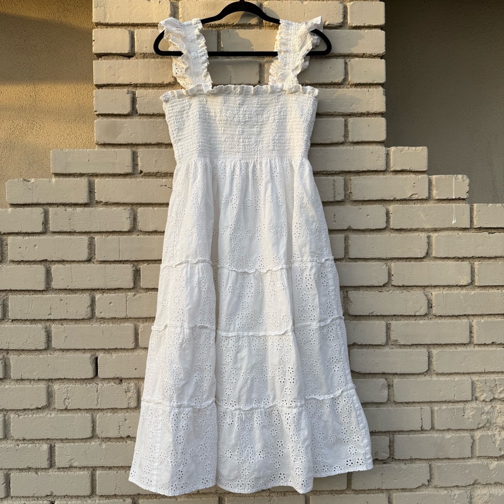 Hill House Eyelet Lace Nap Dress in White - Size XXL